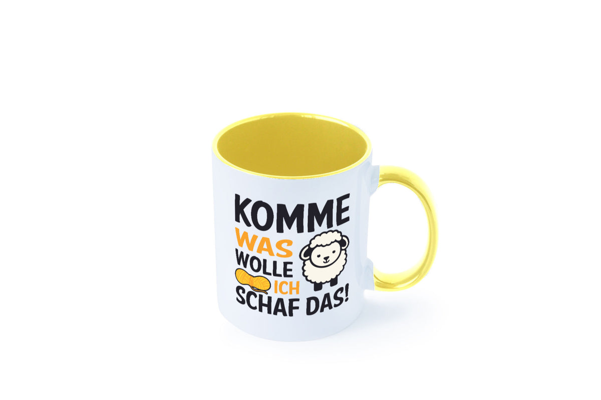 Komme was wolle, ich schaf das | Wolle Humor Geschenkidee Tasse