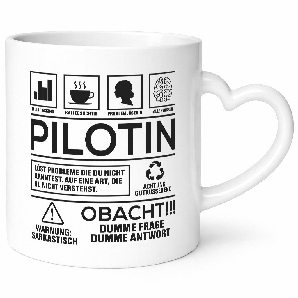 Achtung Probleme Pilotin | Definition Piloten Geschenkidee Humor Tasse