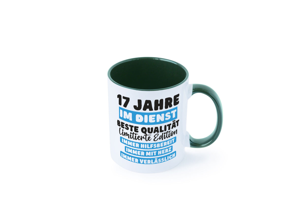 17 Jahre im Dienst | Jubiläum Arbeit v6 Humor Kollegen Büro Geschenkidee Tasse