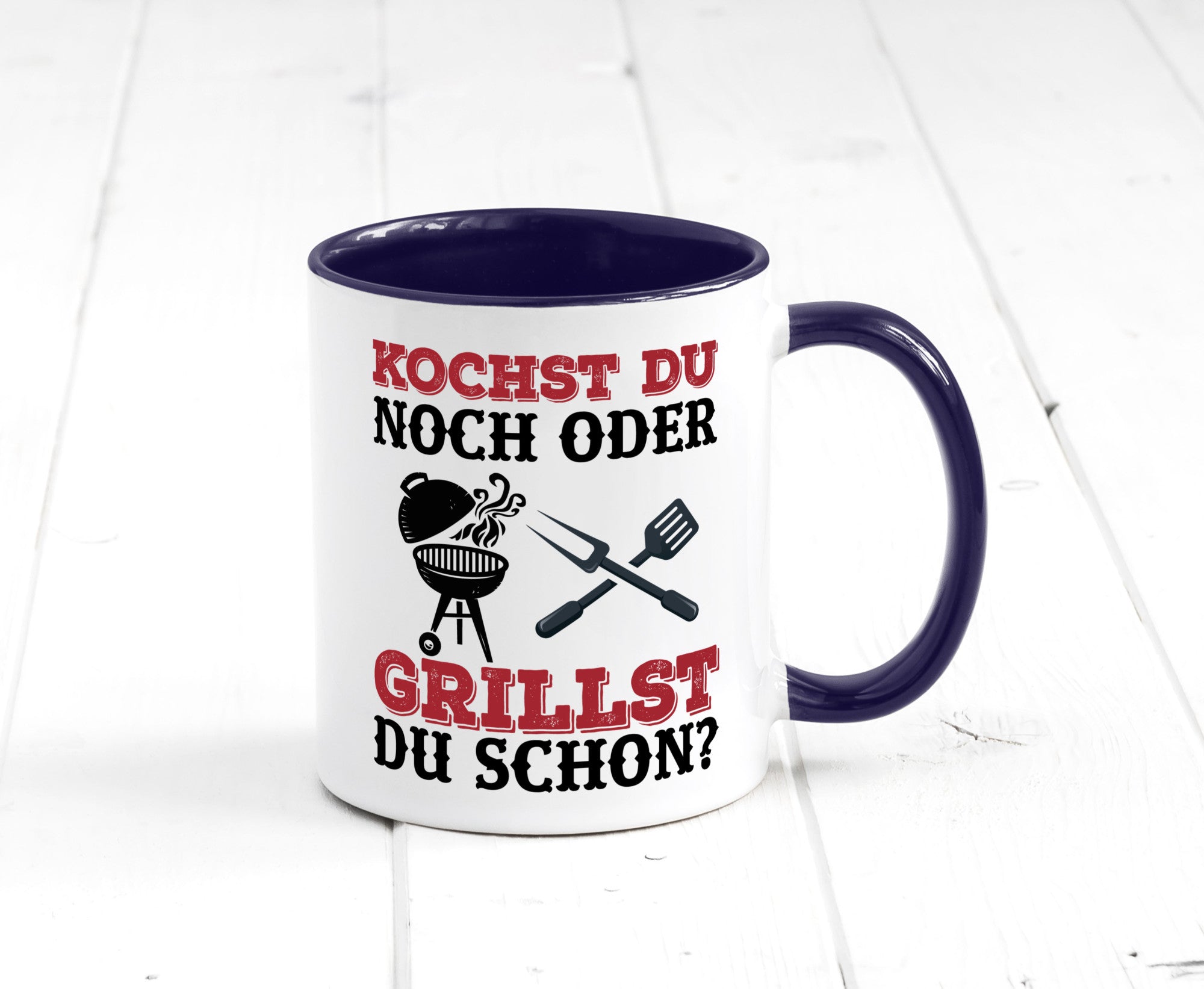 Grillst du schon? | Spruch Tasse Grillen Männer Geschenkidee Humor