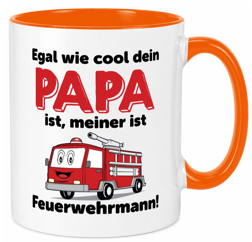 Cooler Papa | Feuerwehrmann Bester der Welt Humor Geschenkidee Tasse
