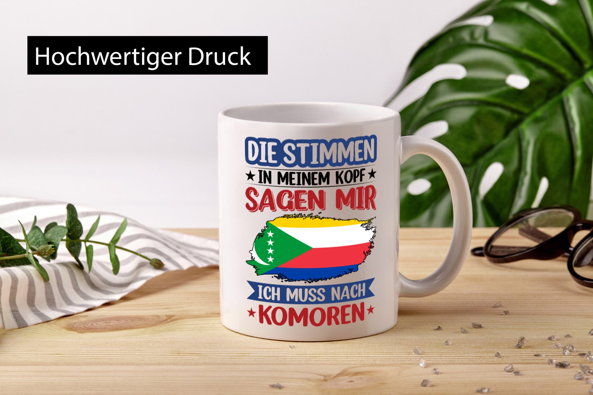 Komoren | Urlaub Stimmen in meinem Kopf Traumland Humor Geschenkidee Tasse