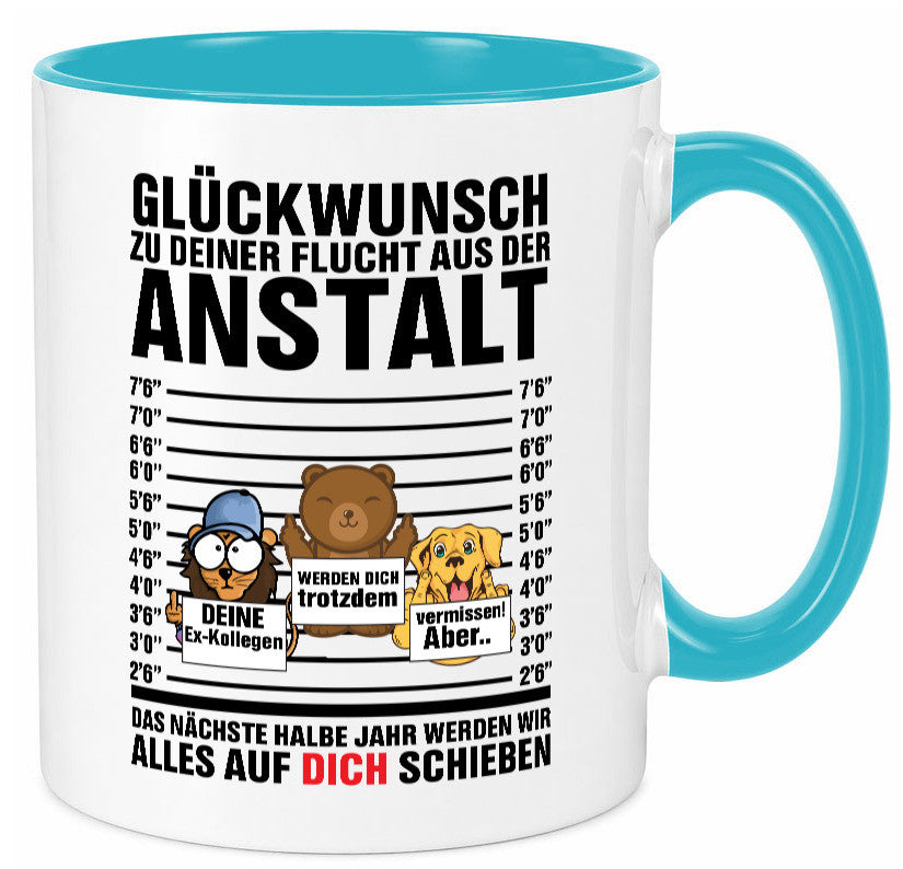 Glückwunsch zur Flucht | Arbeitskollegen Berufswechel Humor Arbeit Kollegen