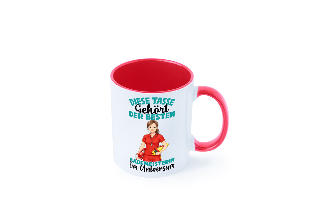 Im Universum: Bademeisterin | Schwimmmeisterin Geschenk Humor Geschenkidee Tasse