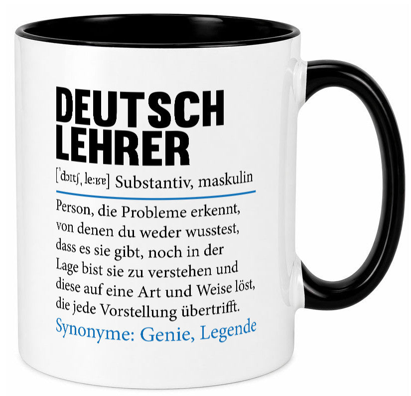 Deutschlehrer Spruch | Lehrer Schule Humor lustig Geschenkidee Geschenk Tasse