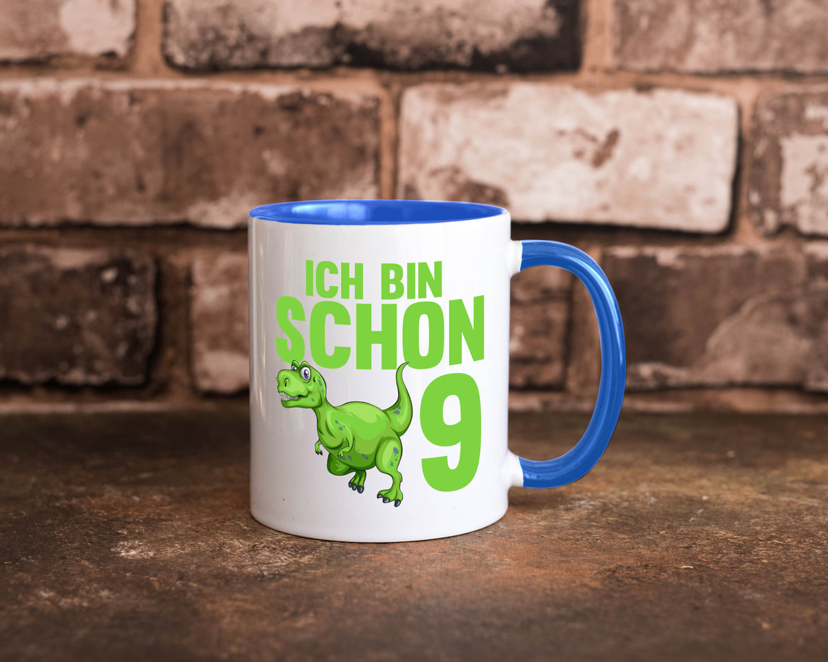 9. Geburtstag | 9 Jahre Dino Dinosaurier Geschenkidee Humor Tasse
