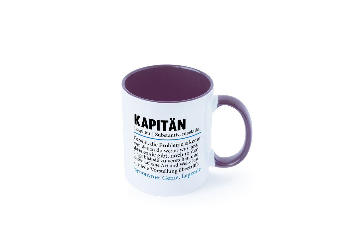 Kapitän | Spruch lustig Schiffskapitän Schiff Geschenk Humor Geschenkidee Tasse