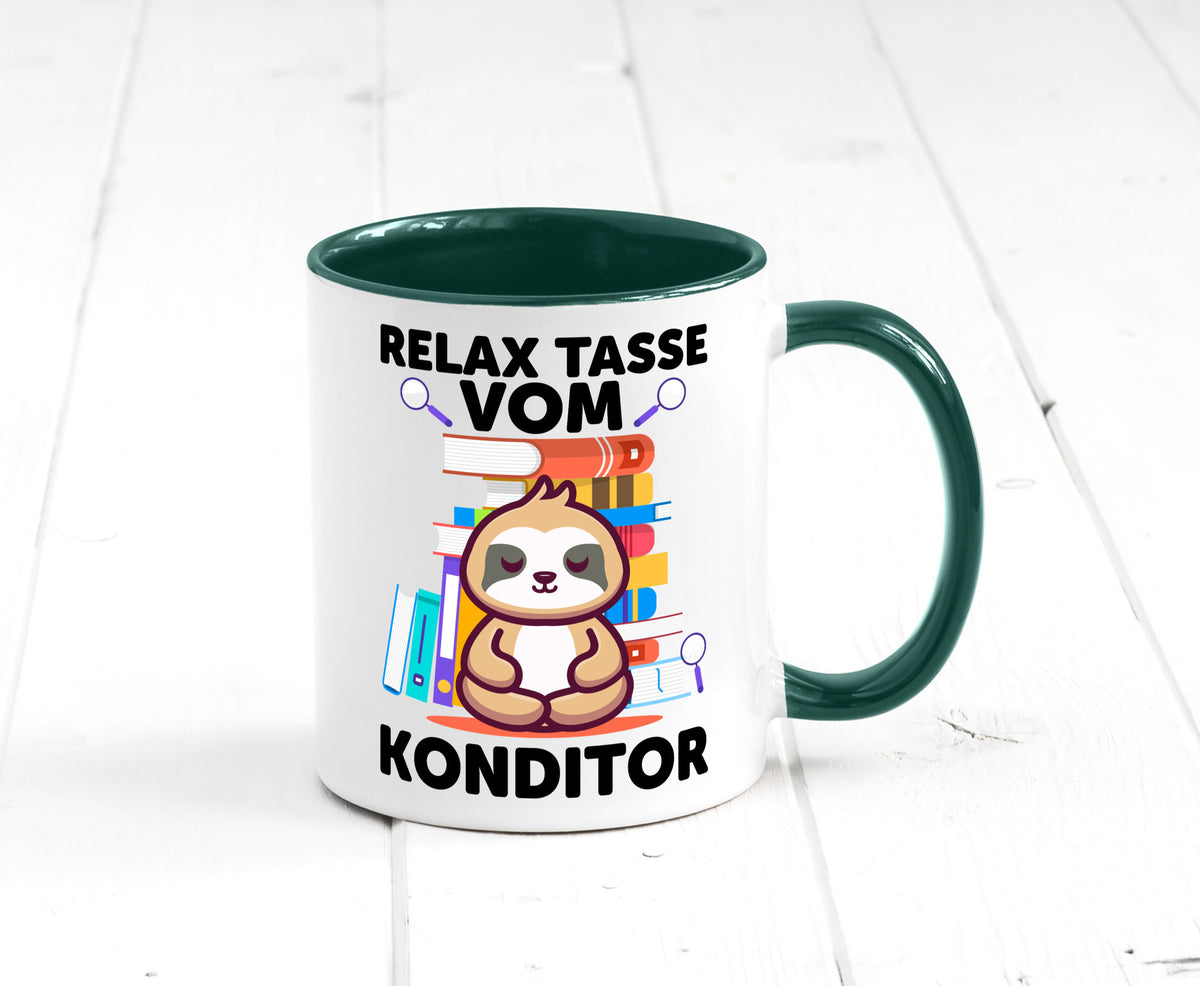 Relax Tasse: Konditor | Konditorei lustiger Spruch Geschenk Humor Geschenkidee