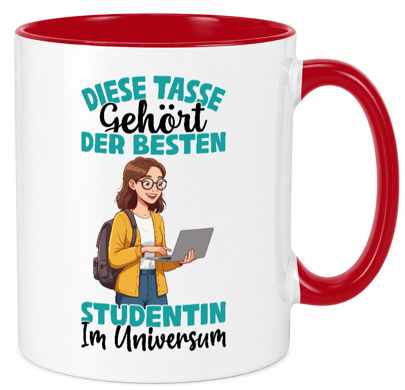 Im Universum: Studentin | Uni Studium Universität Geschenk Humor Geschenkidee Tasse