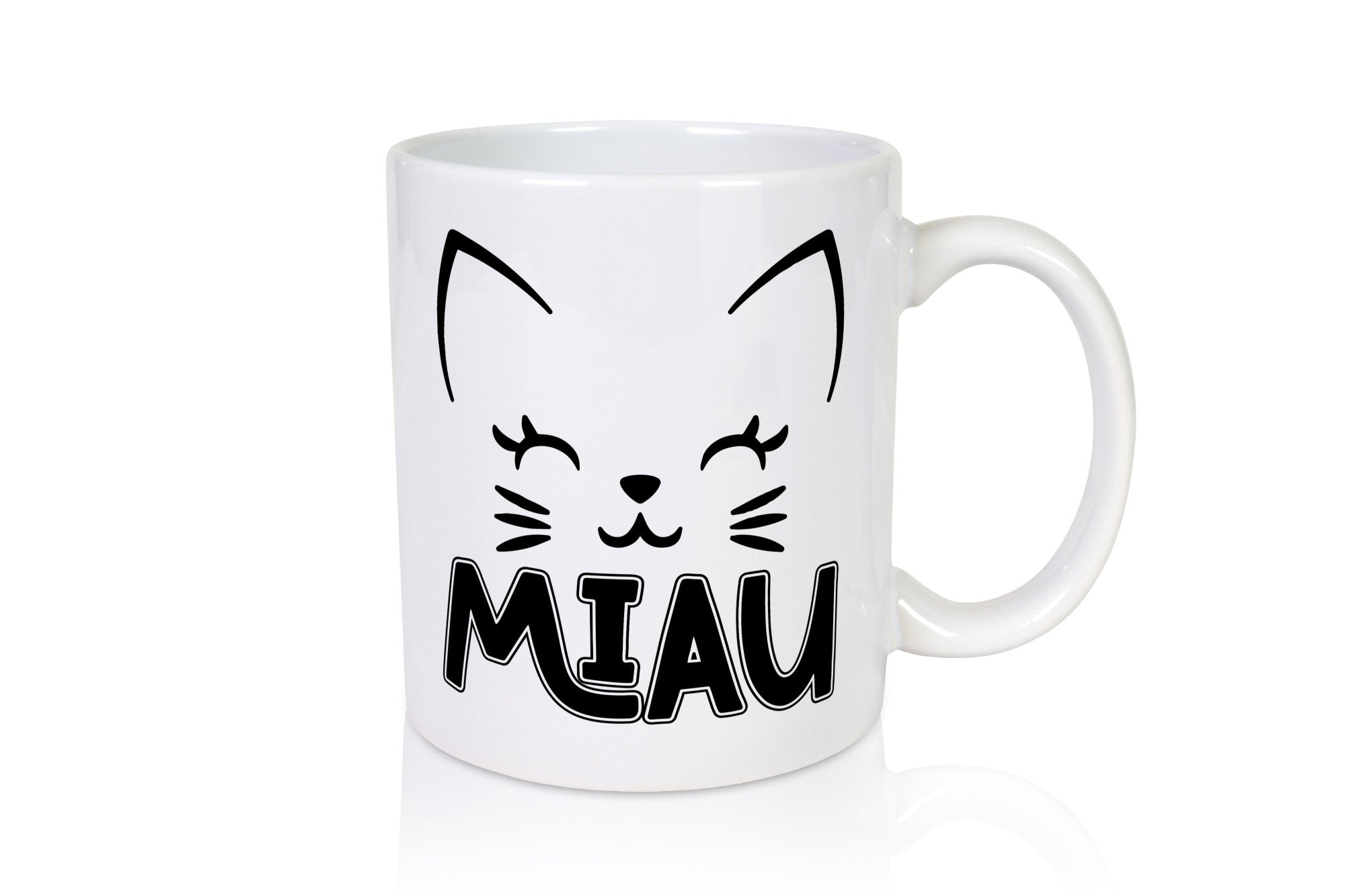 Miau | Katze Katzenliebhaber Cat Geschenkidee Tierliebhaber Humor Tasse
