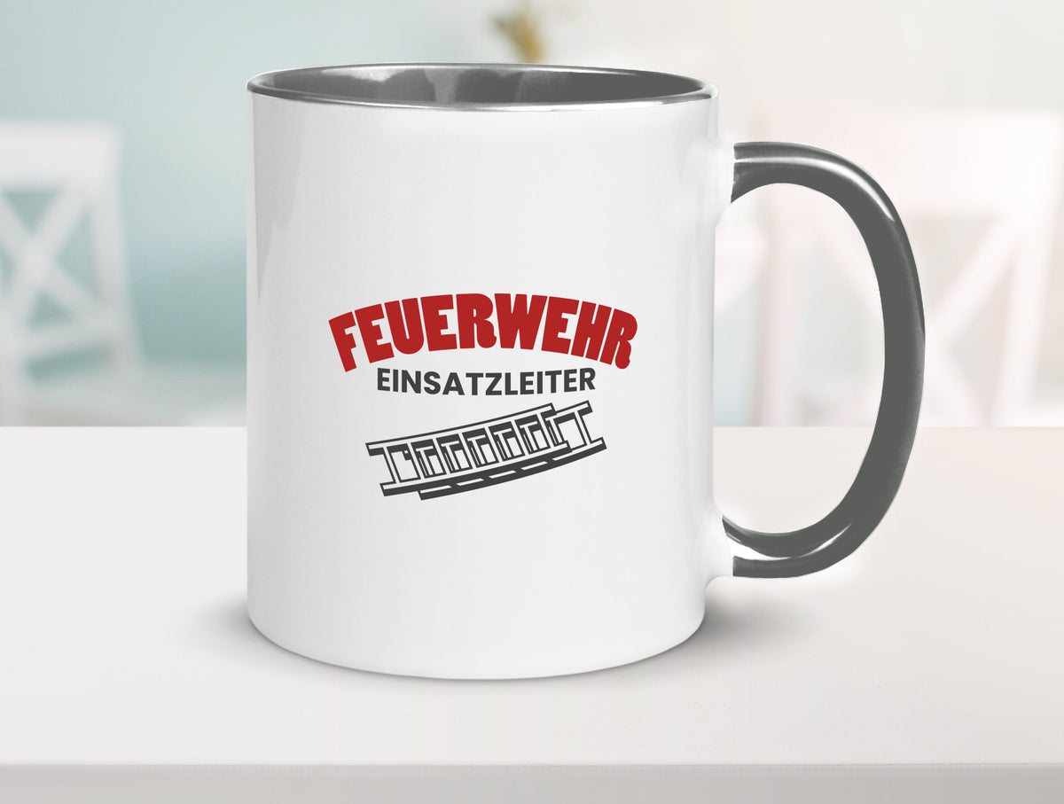 Feuerweher Einsatzleiter | Feuerwehrmann Feuerlöscher Geschenk Humor Tasse