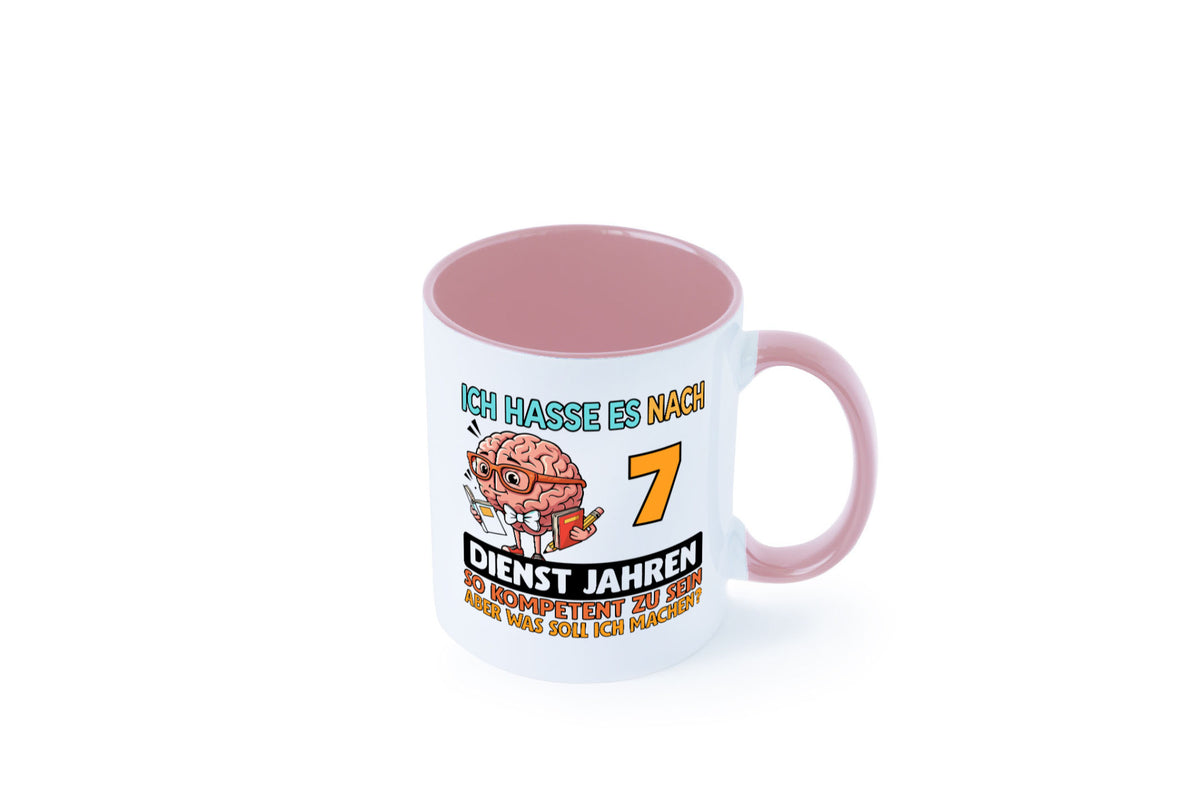 7 Dienstjahre | Arbeit Kompetent lustig Kollegen Büro Geschenk Tasse