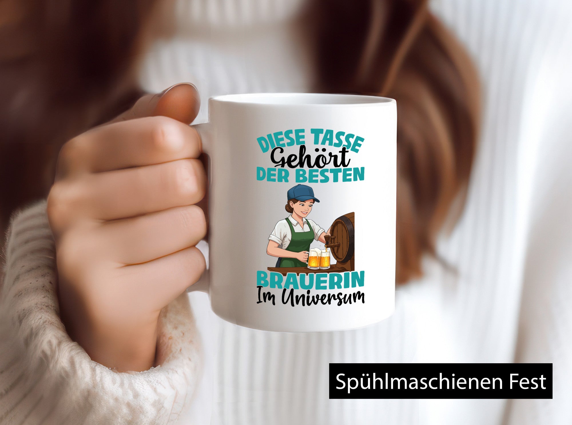 Im Universum: Brauerin | Bier Brauerei lustiger Spruch Geschenk Humor