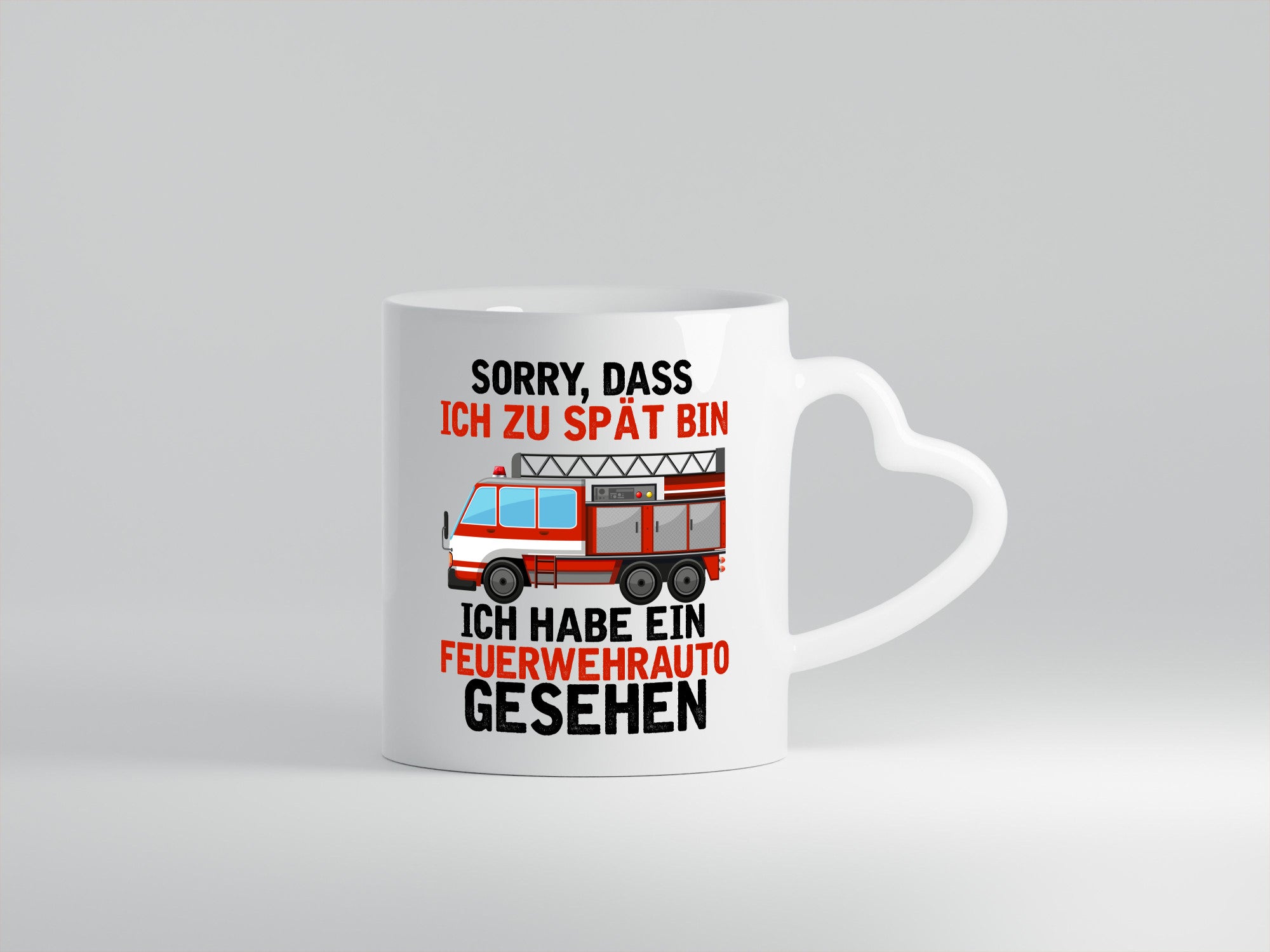Ich hab ein feuerwehrauto gesehen | lustig Humor Geschenkidee Geschenk Tasse