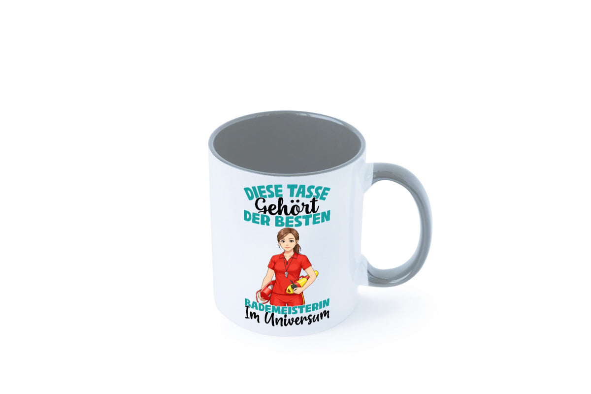 Im Universum: Bademeisterin | Schwimmmeisterin Geschenk Humor Geschenkidee Tasse