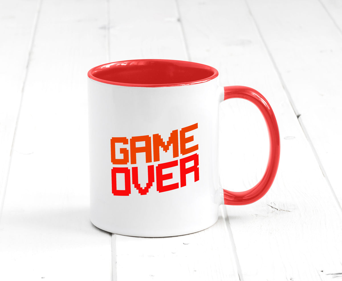 Game Over | Gamer Zocker Retro PC Nerd Pixel Geschenkidee Humor Tasse