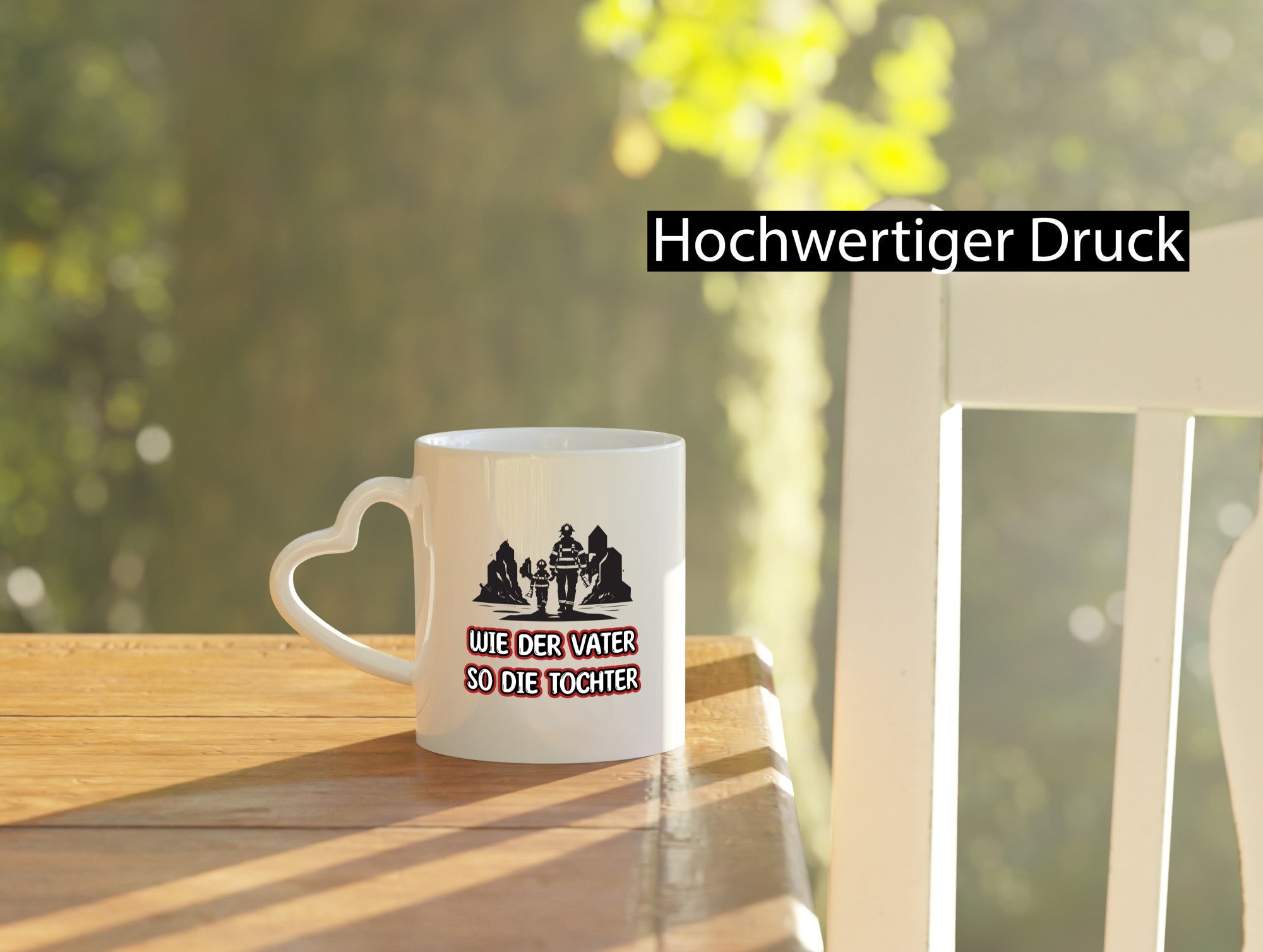 Wie der Vater so die Tochter | Feuerwehrmann Feuerwehrpapa Geschenkidee Familie