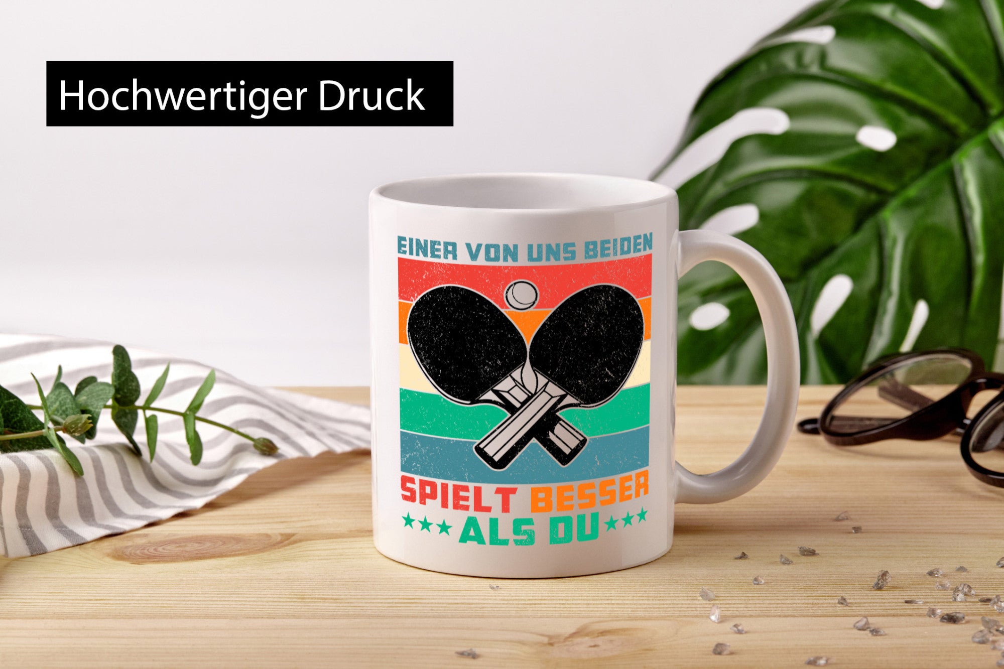 Einer von uns beiden spielt besser | Tennis Tischtennis lustig Humor