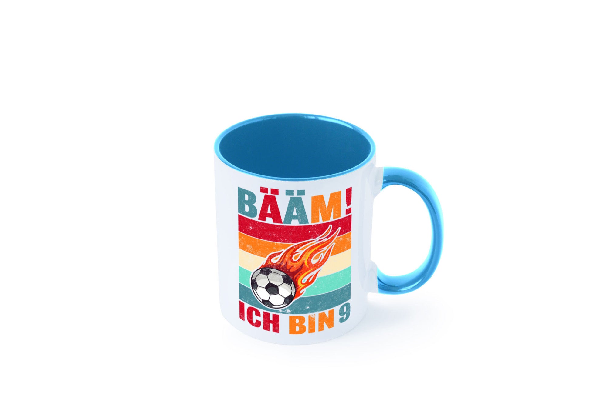 9. Geburtstag | Bääm ich bin 9 Fußball Geschenkidee Humor Tasse