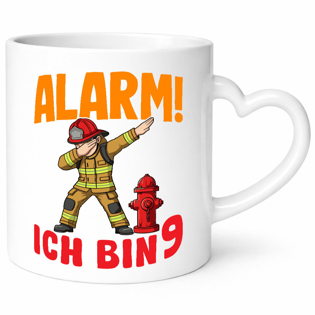 9. Geburtstag | 9 Jahre Feuerwehr Junge lustig Geschenkidee Geschenk Tasse