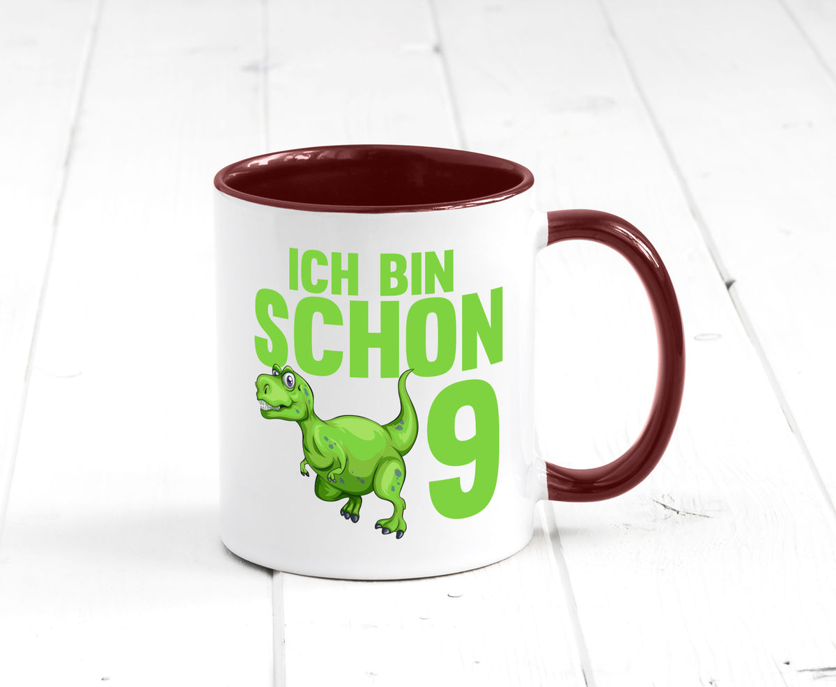 9. Geburtstag | 9 Jahre Dino Dinosaurier Geschenkidee Humor Tasse