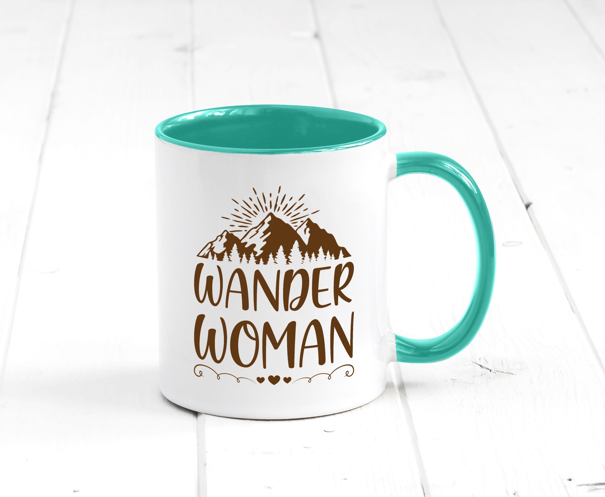 Wander Woman | Berge Herzen Geschenk Familie Geschenkidee lustiger Spruch Tasse