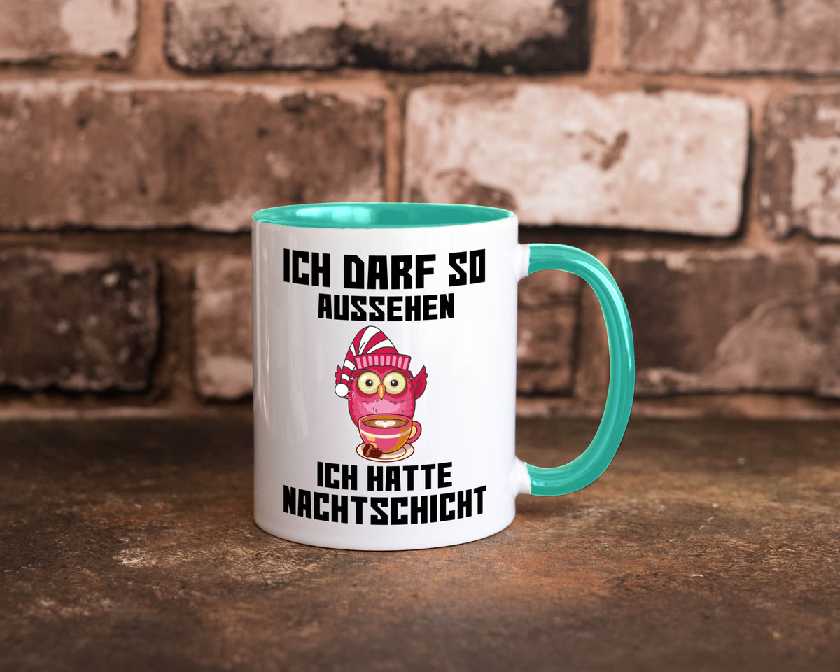 Nachtschicht Eule | Spruch Arbeit müde Nachtjob Geschenkidee Kollegen Büro Tasse