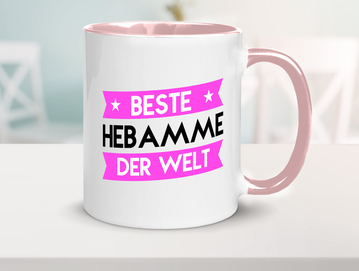 Beste Hebamme | Geburtshilfe lustiger Spruch Geschenk Humor Geschenkidee Tasse