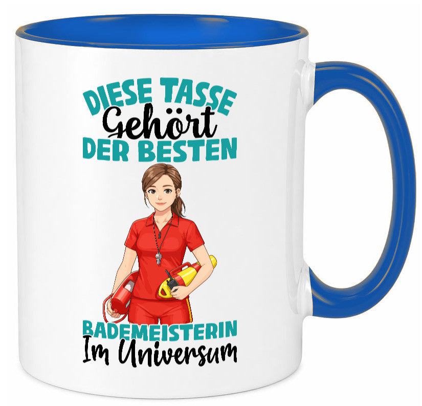 Im Universum: Bademeisterin | Schwimmmeisterin Geschenk Humor Geschenkidee Tasse