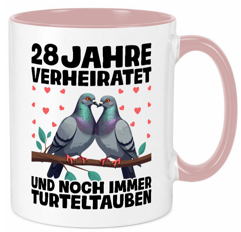 28 Jahre verheiratet | Turteltauben Ehe Ehepaar Geschenk Humor Geschenkidee