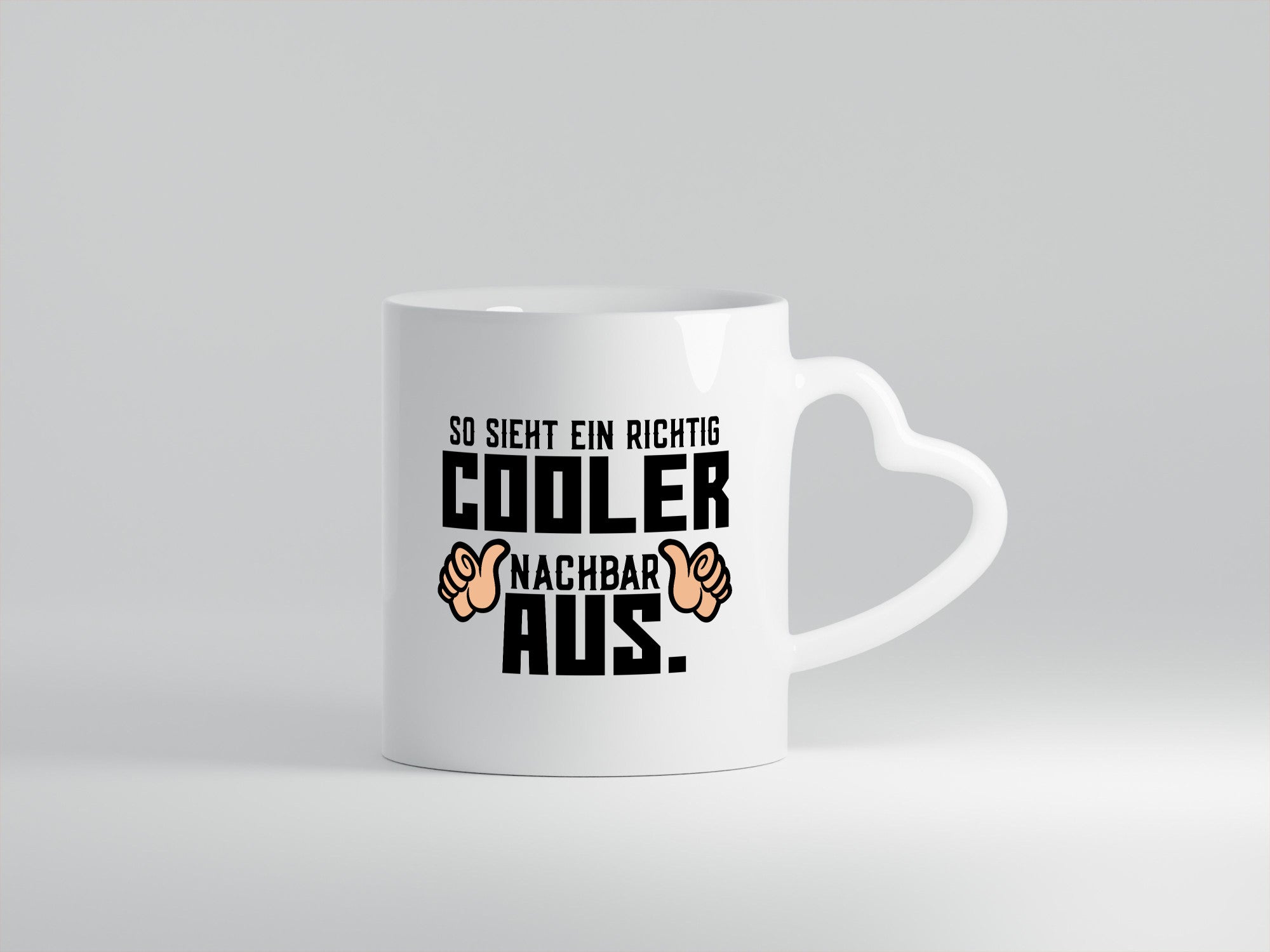 Richtig cooler Nachbar | Nachbarin Daumen hoch Spruch Geschenk Humor