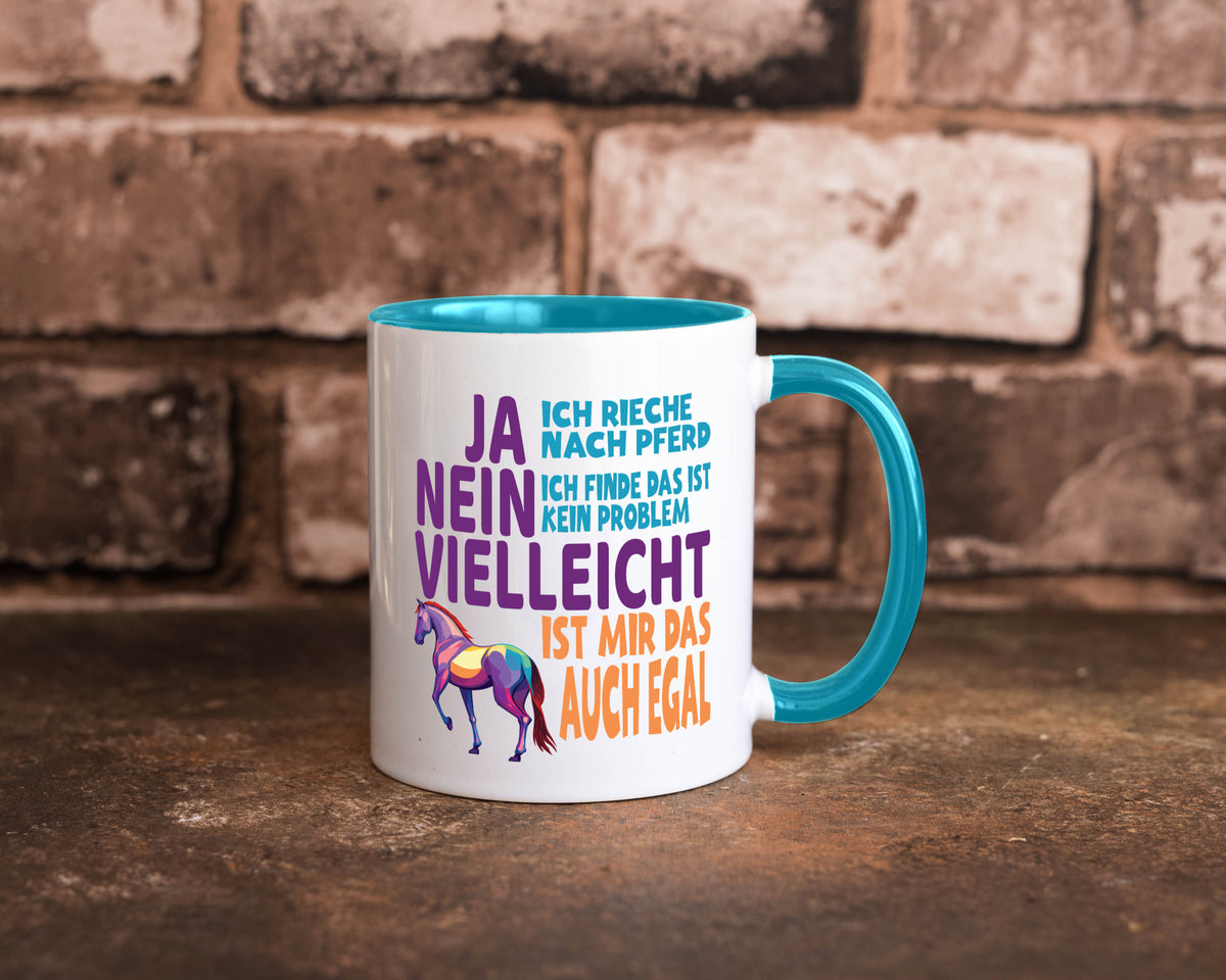 Ja ich Rieche nach Pferd | Reiten Pferdestall lustiger Spruch Geschenk Humor Tasse