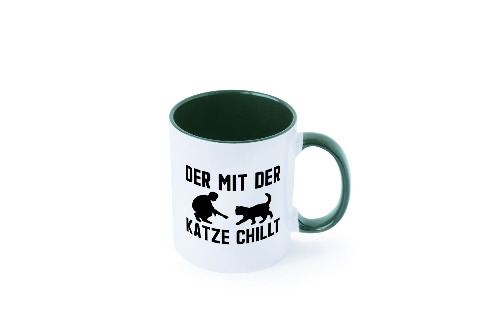 Mit der Katze | Chillen Katzenliebhaber Tierfreund lustiger Spruch Geschenk