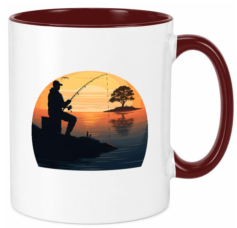 Angler | Sonnenuntergang Fischer Fische Angeln v2 Geschenk Humor Geschenkidee