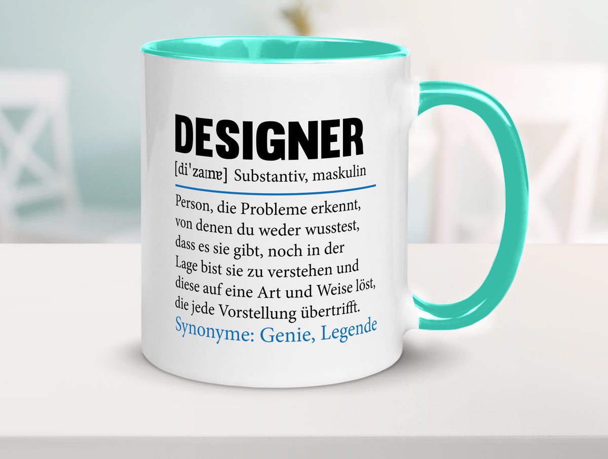 Designer Beruf | Gestalter Medien Schmuck Mode Geschenk Arbeit Kollegen Büro Tasse