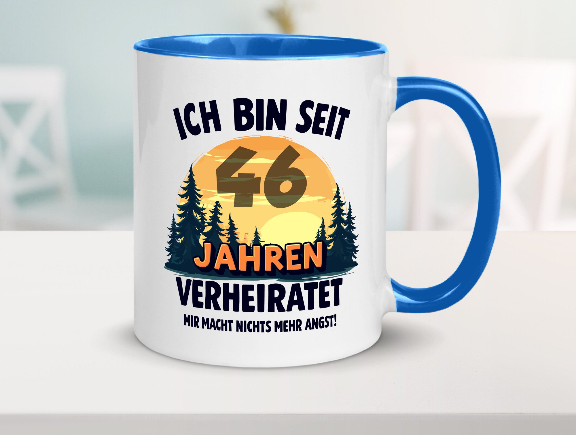 Ich bin Verheiratet | 46. Hochzeitstag Ehepaar Geschenkidee Humor Tasse