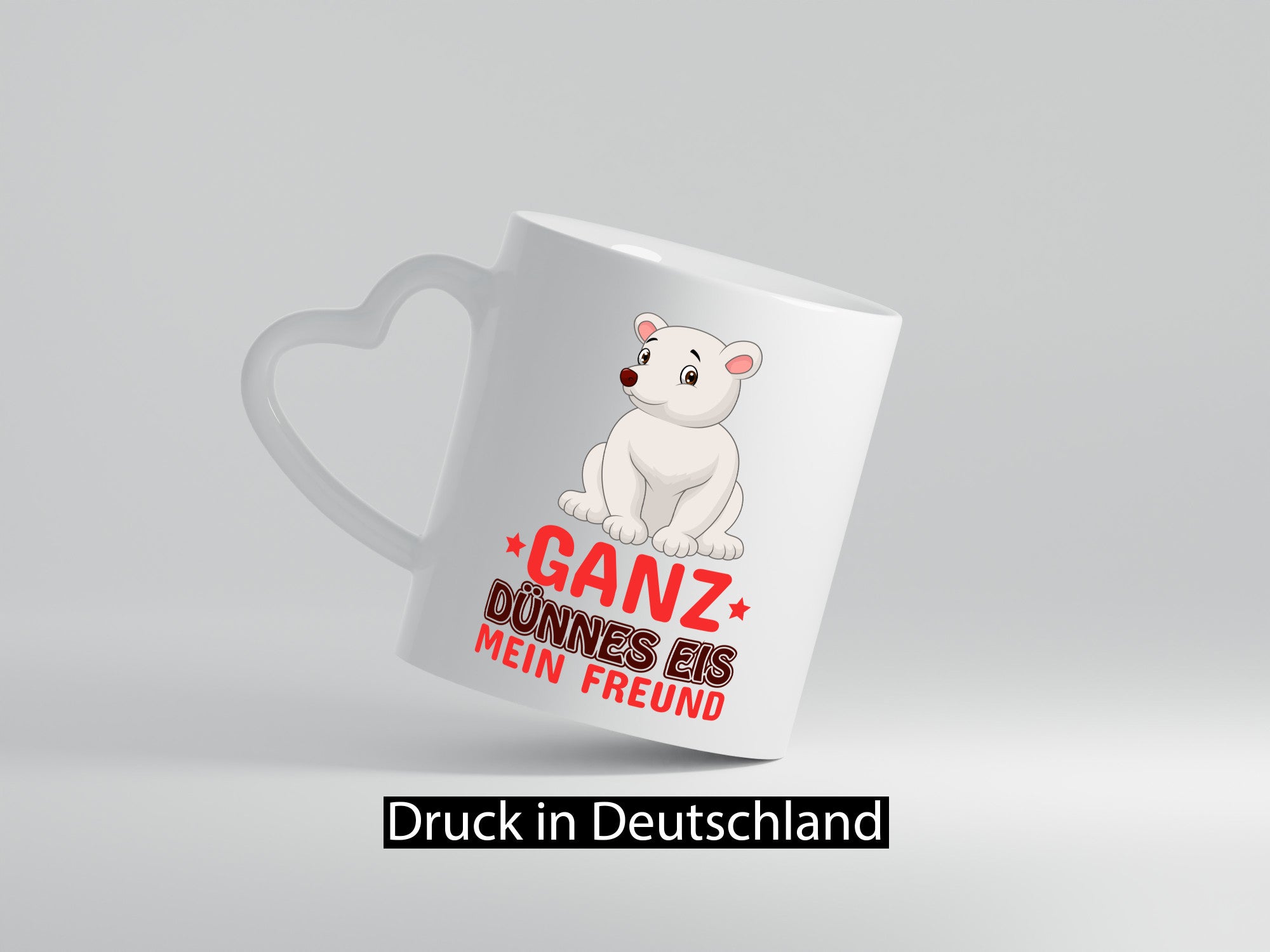 Ganz dünnes Eis | Spruch Tasse lustiger Eisbär Geschenk Humor Geschenkidee