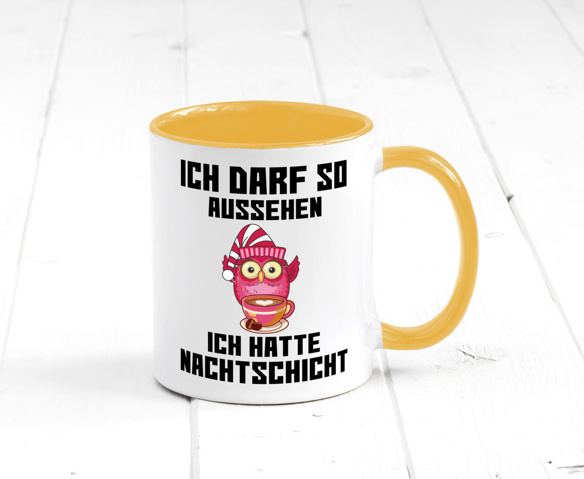 Nachtschicht Eule | Spruch Arbeit müde Nachtjob Geschenkidee Kollegen Büro Tasse