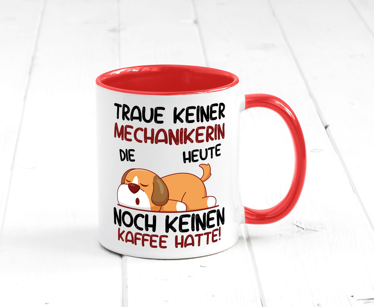 Traue keiner Mechanikerin | KFZ Humor Geschenkidee Tasse