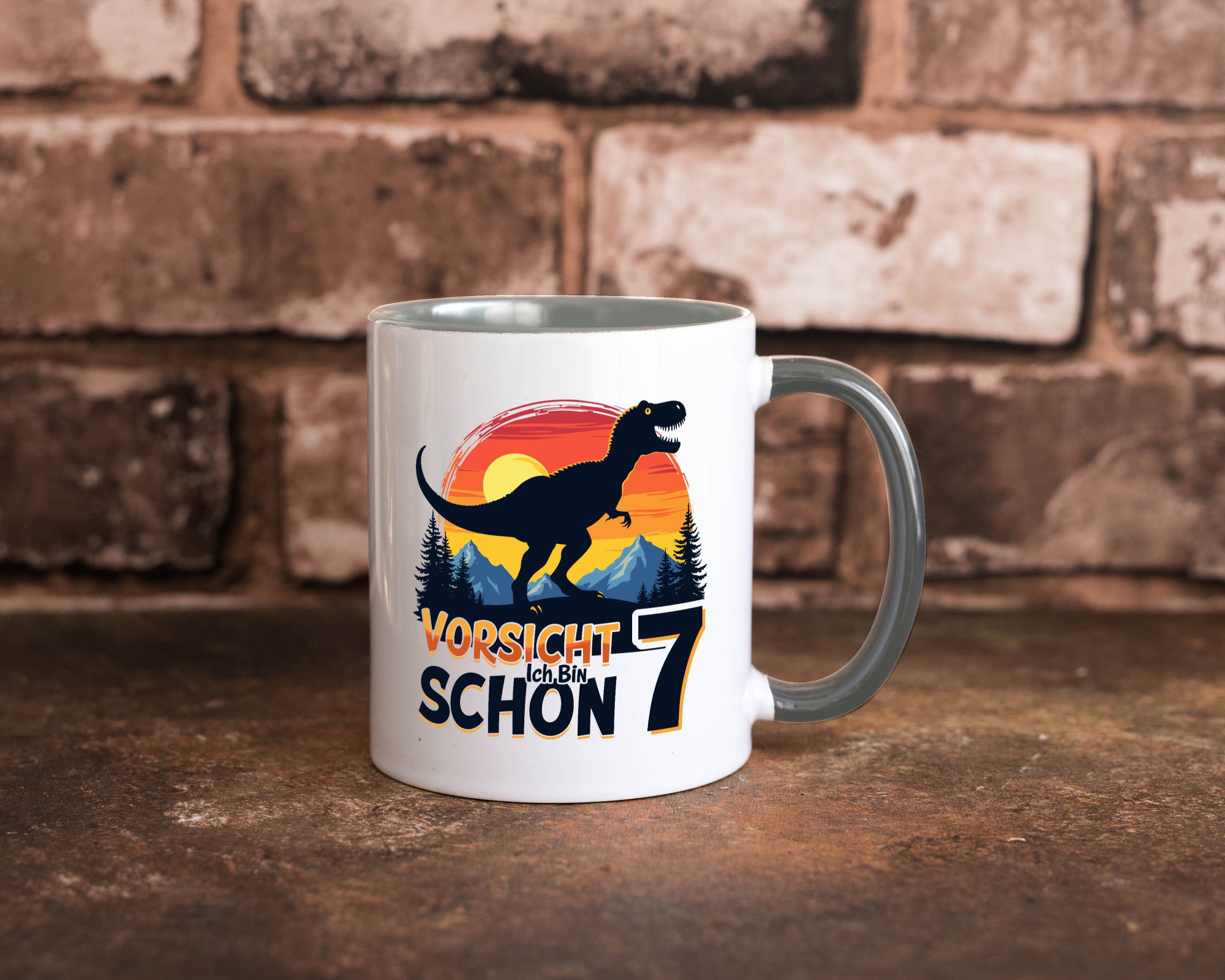 7. Geburtstag | 7 Jahre Dinosaurier v2 Geschenk Geschenkidee lustiger Spruch
