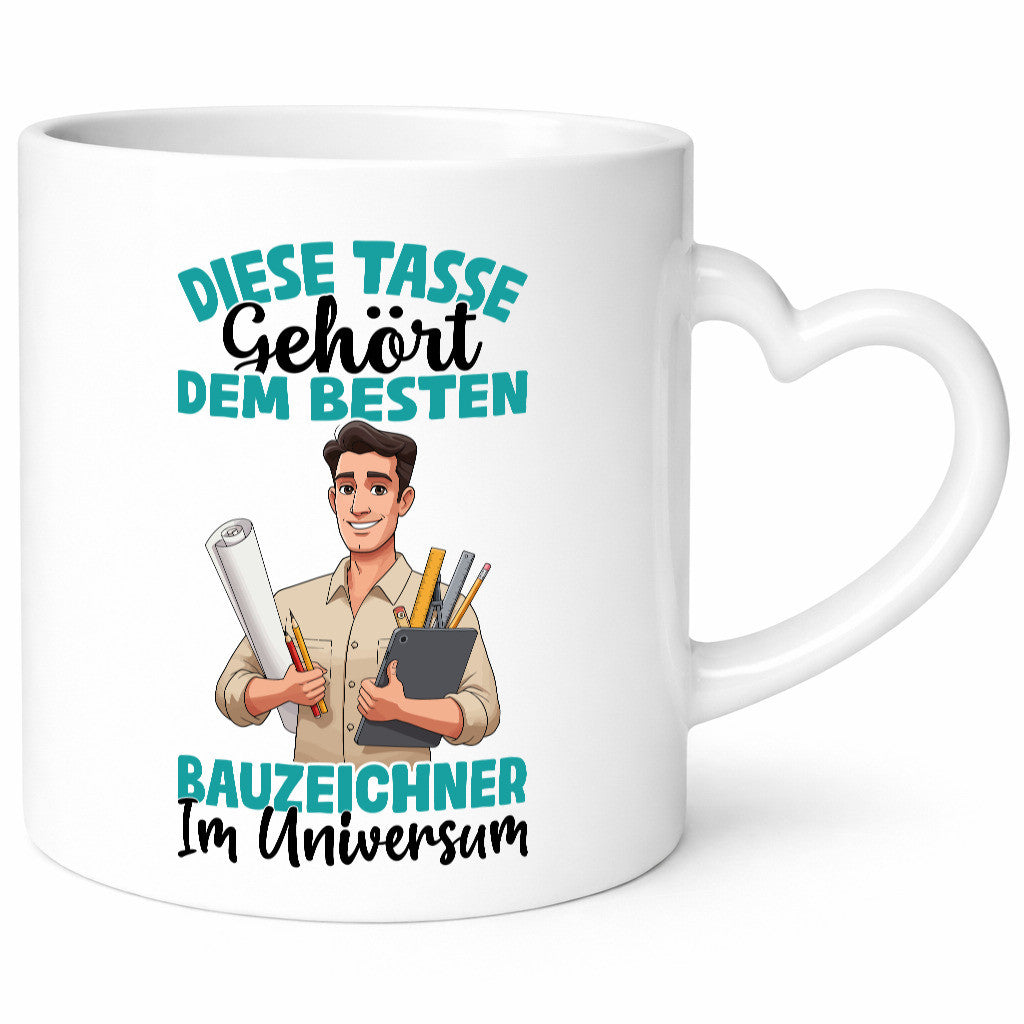 Im Universum: Bauzeichner | Zeichner Geschenkidee Humor Tasse