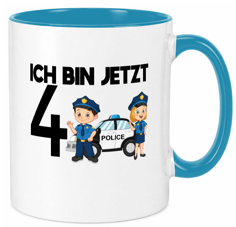 Ich bin jetzt 4 | Polizei 4. Geburtstag Jähriger Geschenk Geschenkidee lustiger