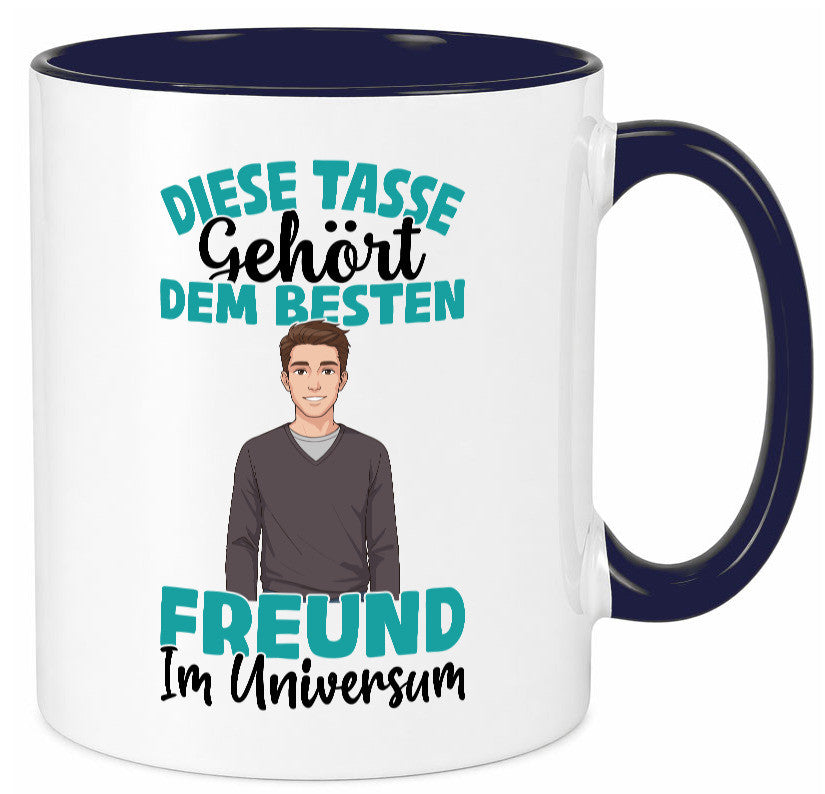 Im Universum: Freund | Beziehung Partner Liebe Geschenk Humor Geschenkidee Tasse