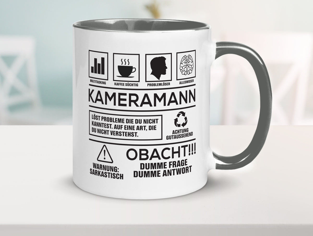 Achtung Probleme Kameramann | Kamera lustiger Spruch Geschenk Humor Tasse
