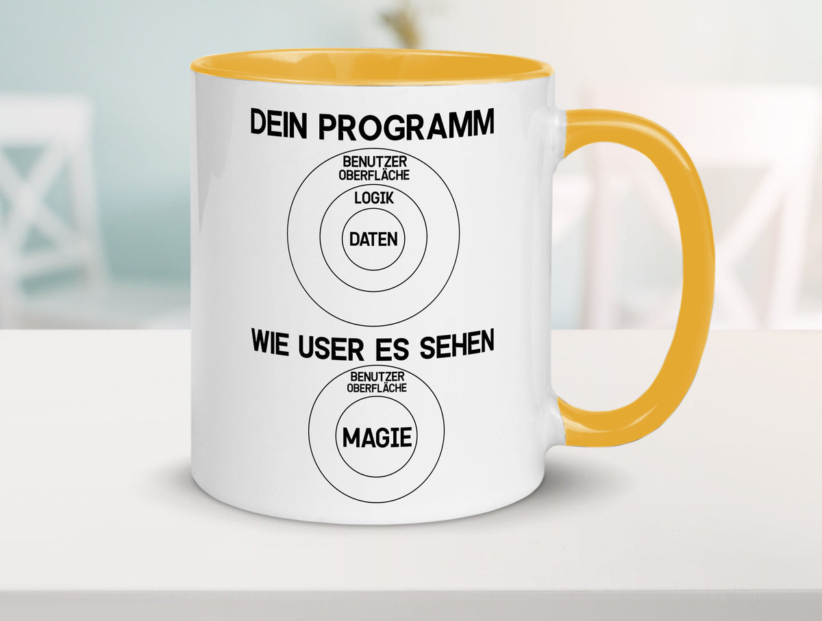 Wie User dein Programm sehen | Programmierer Magie Witz Geschenkidee Humor Tasse