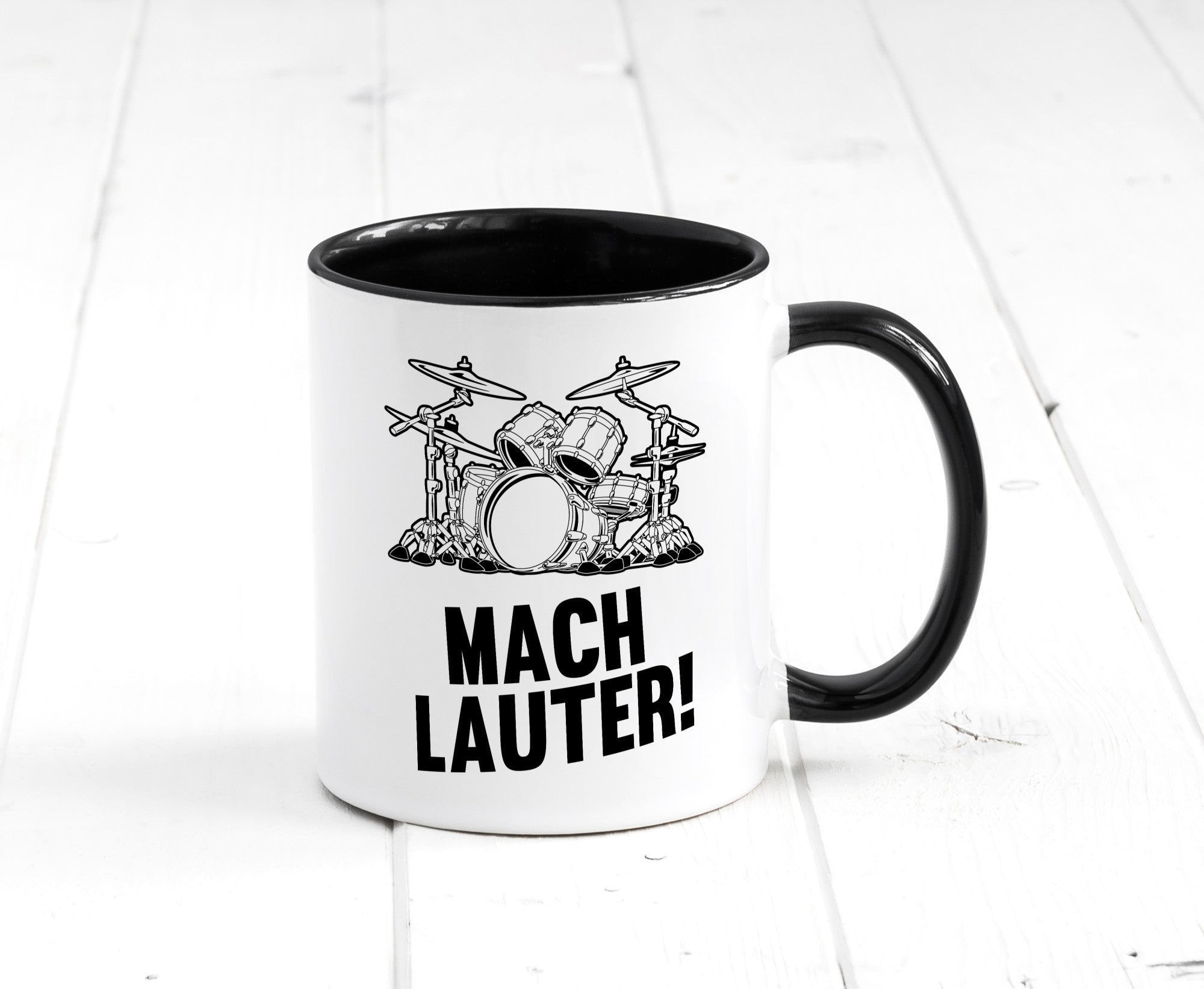 Mach lauter | Schlagzeug Band Musiker Geschenkidee Humor Tasse