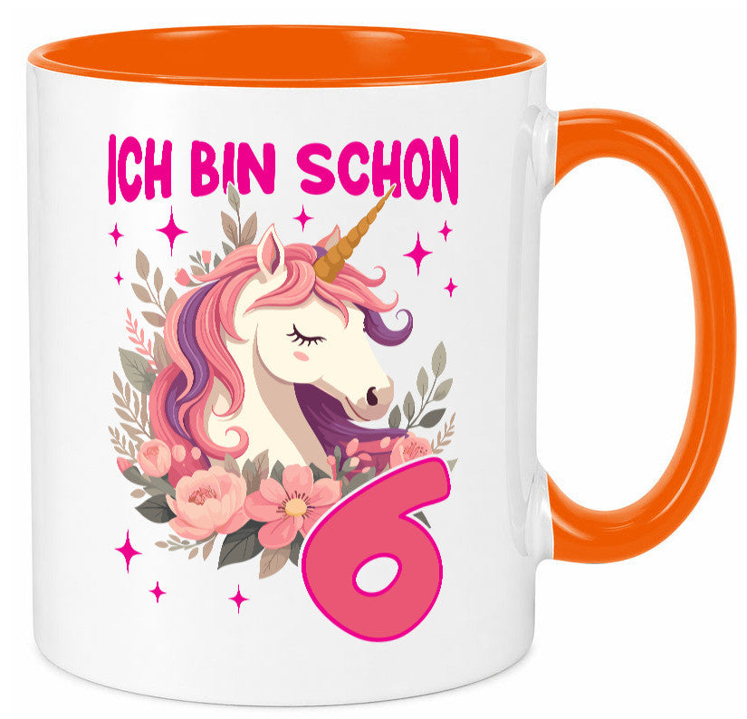 6. Geburtstag | 6 Jahre Einhorn Mädchen Geschenk Geschenkidee lustiger Spruch Tasse