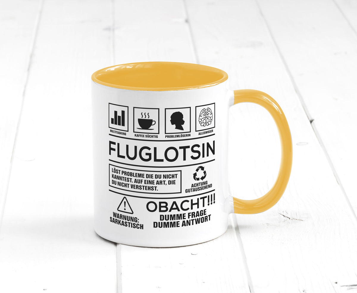 Achtung Probleme Fluglotsin | Flughafen Flugverkehr Geschenk Humor Geschenkidee Tasse