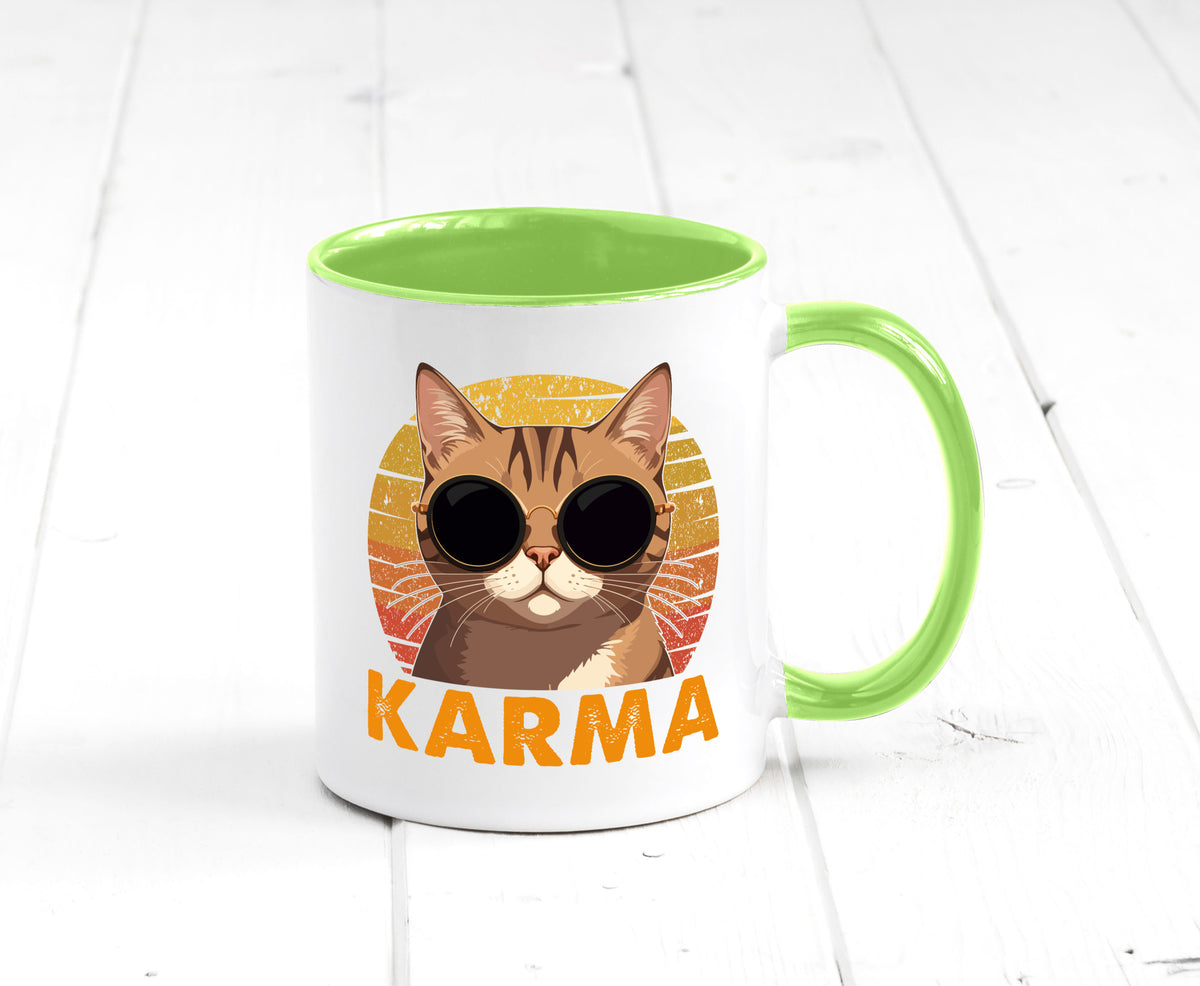 Vintage Katze | Karna Coole lustiger Spruch Geschenk Tierliebhaber Humor Tasse