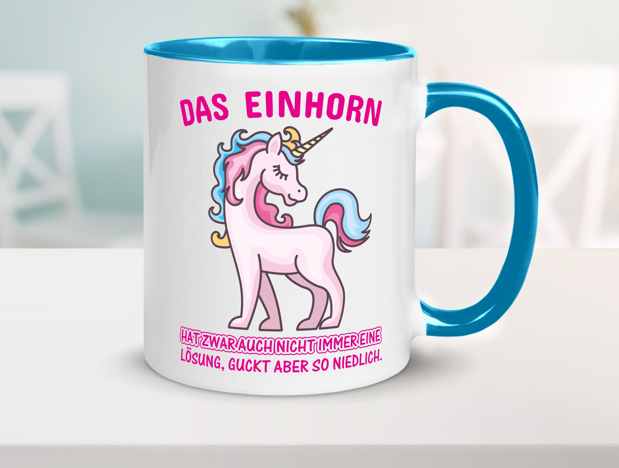 Niedliches Einhorn | lustige Tasse Frauen Mädchen lustiger Spruch Geschenk